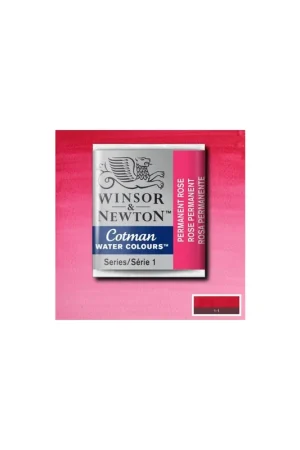 WINSOR & NEWTON ACUARELA COTMAN 1/2 GODET ROSA PERMANENTE Alta Calidad