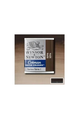 WINSOR & NEWTON ACUARELA COTMAN 1/2 GODET SEPIA Mayoreo