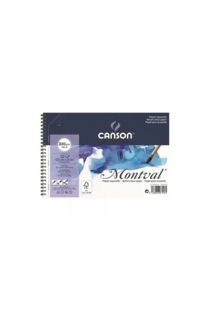 Popular BLOC DE DIBUJO ACUARELA CANSON MONTVAL 14X21 GRANO FINO