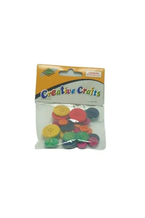 BOLSA BOTONES MANUALIDADES COLORES SURTIDOS 30PCS Solo Hoy