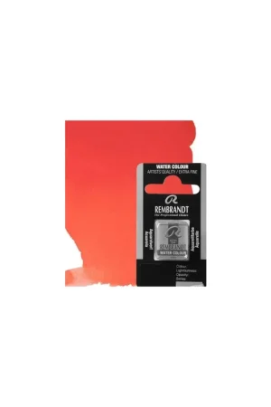 Exclusivo ACUARELA REMBRANDT  MEDIA PASTILLA 377 ROJO PERMANENTE MEDIO SERIE 2