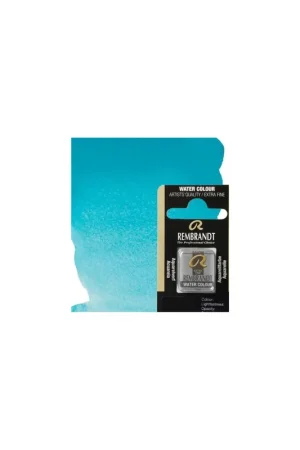 ACUARELA REMBRANDT  MEDIA PASTILLA 586 AZUL TURQUESA COBALTO SERIE 3 Solo Hoy