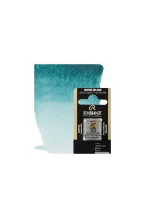 ACUARELA REMBRANDT MEDIA PASTILLA 682 VERDE TURQUESA COBALTO SERIE 3 Artesanal
