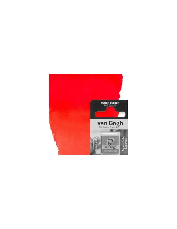 Oferta Limitada ACUARELA VAN GOGH MEDIA PASTILLA 370 ROJO PERMANENTE CLARO
