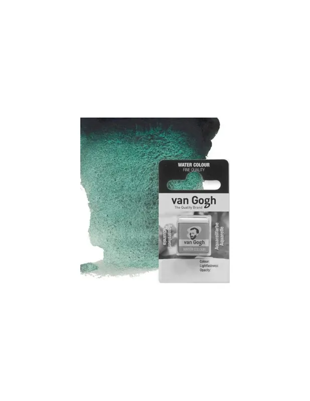 Última Versión ACUARELA VAN GOGH MEDIA PASTILLA 630 CREPUSCULO VERDE