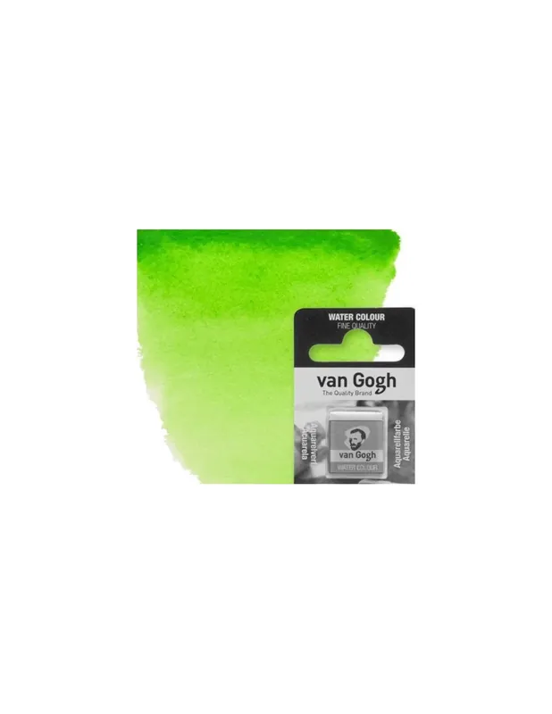 Gran Oferta ACUARELA VAN GOGH MEDIA PASTILLA 633 VERDE AMARILLO PERMANENTE