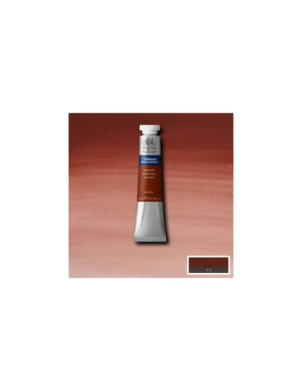 Envío Gratis WINSOR & NEWTON ACUARELA COTMAN 21ML ROJO INDIO