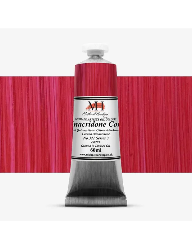 MICHAEL HARDING OLEO 60ML QUINACRIDONE CORAL 321 Premium