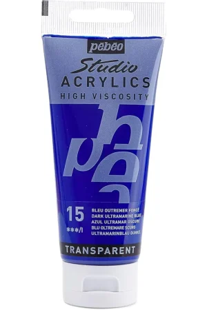 ACRÍLICO FINO STUDIO ACRYLICS 100 ML AZUL ULTRAMAR OSCURO Hecho A Mano