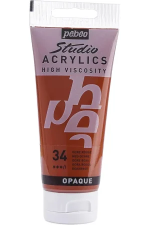 No Te Lo Pierdas ACRÍLICO FINO STUDIO ACRYLICS 100 ML OCRE ROJO