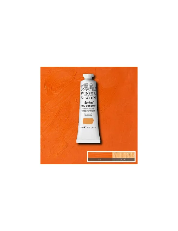Envío Internacional WINSOR & NEWTON OLEO ARTISTS OIL COLOUR 37ML AMARILLO DE CADMIO NARANJA