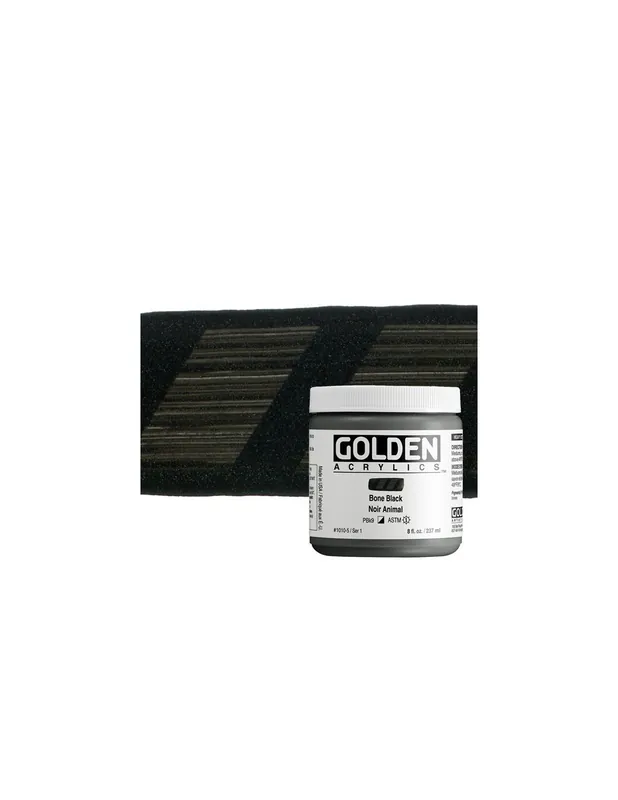 Nueva Colección ACRILICO ARTIST GOLDEN HB 236ML NEGRO HUESO SERIE 1