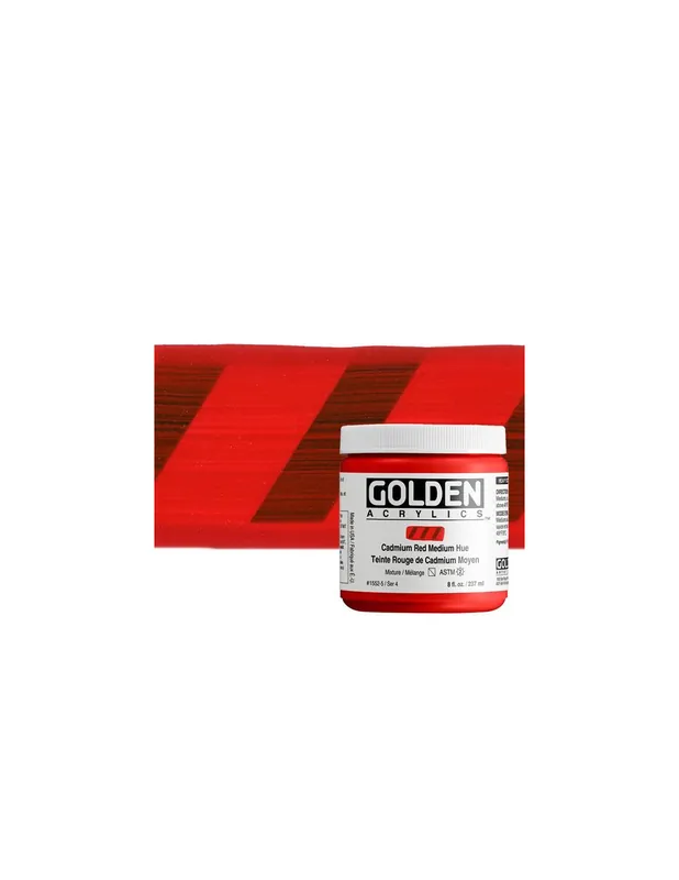 Nueva Colección ACRILICO ARTIST GOLDEN HB 236ML ROJO CADMIO MEDIO SERIE 4