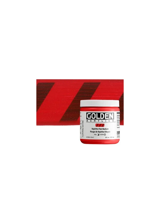 Envío Exprés ACRILICO ARTIST GOLDEN HB 236ML ROJO NAFTOL MEDIO SERIE 5