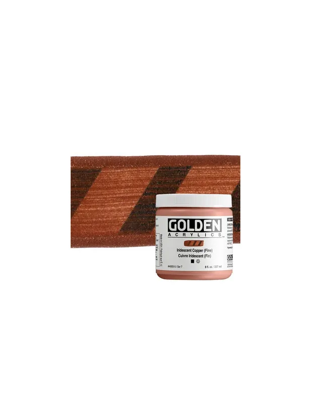 Moderno ACRILICO ARTIST GOLDEN HB 236ML IRIDISCENTE COBRE FINO SERIE 7