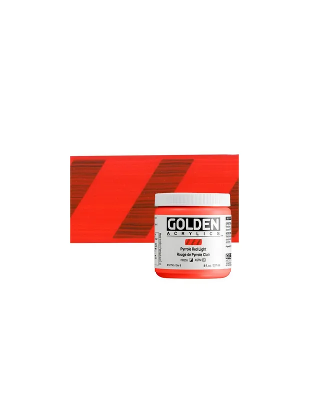 Certificado ACRILICO ARTIST GOLDEN HB 236ML ROJO PYRROLE CLARO SERIE 8