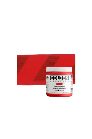 ACRILICO ARTIST GOLDEN HB 236ML ROJO CADMIO MEDIO  S9 Artesanal