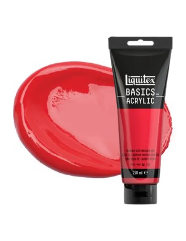 LIQUITEX ACRILICO BASICS 250ML T. ROJO DE CADMIO MEDIO Moderno