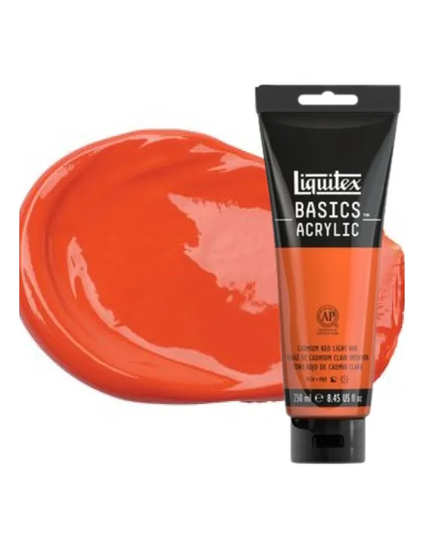 Profesional LIQUITEX ACRILICO BASICS 250ML TONO ROJO DE CADMIO CLARO