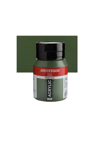 Última Versión ACRILICO AMSTERDAM 500ML 622 VERDE OLIVA OSCURO
