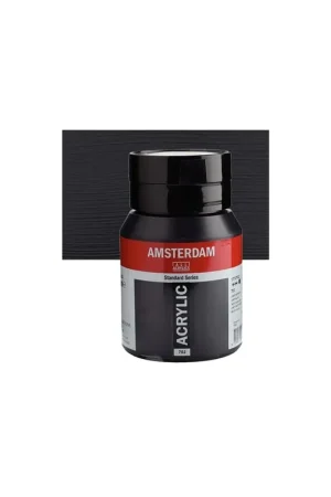 Directo De Fábrica ACRILICO AMSTERDAM 1L 702 NEGRO BUJIA