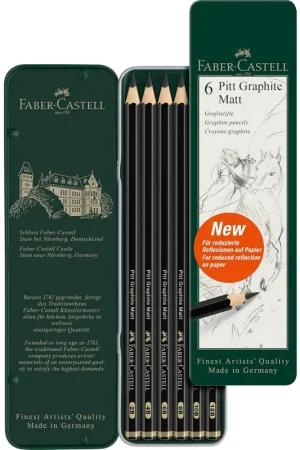 ESTUCHE METAL 6 LÁPICES GRAFITO MATE. Precio De Fábrica