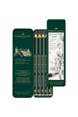 Gran Oferta 5 LAPICEROS DE GRAFITO FABER CASTELL JUMBO