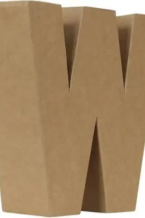 Envío Inmediato LETRA PAPEL MACHE "W" 17,5 CM