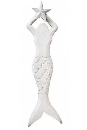 RESINA, SIRENA CON ESTRELLA 42x12 CM Garantía De Devolución De Dinero