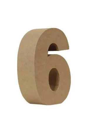 Compra Hoy NÚMERO PAPEL MACHÉ "6" 25 CM