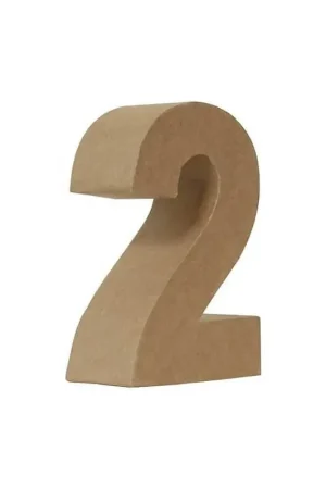 Alta Calidad NÚMERO PAPEL MACHÉ "2" 25 CM
