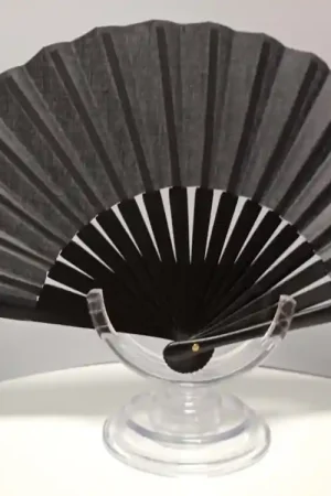 ABANICO MADERA 19 CM NEGRO COMPLETO Oferta