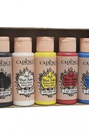 Pedido Al Por Mayor PINTURA TELA CADENCE STYLE MATT, SET 5 COLORES BÁSICOS