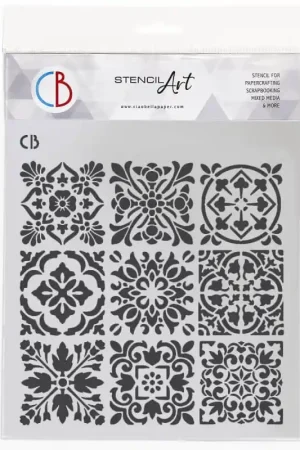 STENCIL CIAO BELLA 20x20 CM TILES PALETTE Garantía De Devolución De Dinero