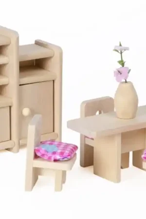 COMEDOR CASA DE MUÑECAS SET 7 PIEZAS Favorito De Clientes