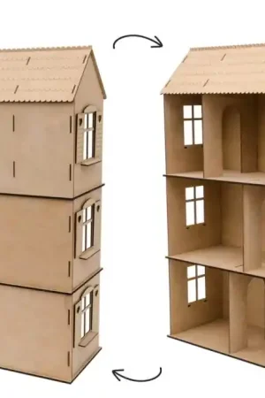 Hecho A Mano CASA DE MUÑECAS 74.2x48.5x21.2 CM