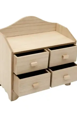 Exclusivo MUEBLE MADERA 4 CAJONES 25x21x18 CM