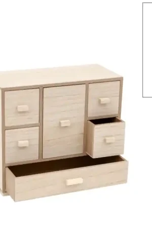 Precio De Oferta MUEBLE MADERA 6 CAJONES 26x12x22 CM