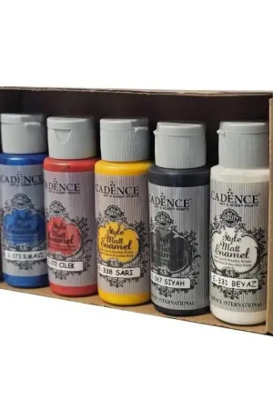 Comprar En Línea PINTURA CADENCE ENAMEL SET 5 COLORES BÁSICOS