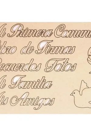 Última Oportunidad SILUETA MADERA KIT PALABRAS COMUNIÓN