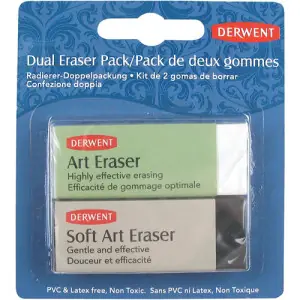 Artesanal Kit de 2 gomas de borrar, Derwent
