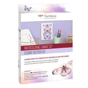 Set de lienzos para acuarela Tombow, Mariposas Elegantes Directo De Fábrica