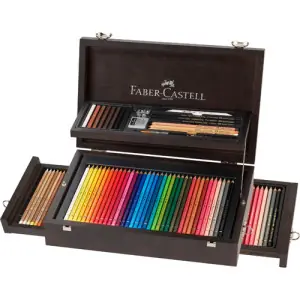 Estuche de madera “Art & Graphic Collection” 125 piezas Faber Castell Ordena Ya