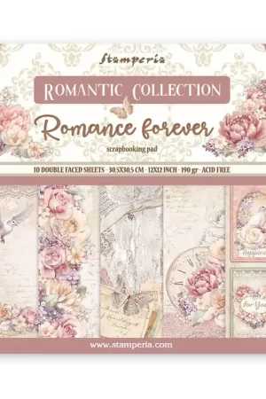 PAPEL SCRAP STAMPERIA KIT 30x30 ROMANCE FOREVER 10 H DOBLE CARA Popular