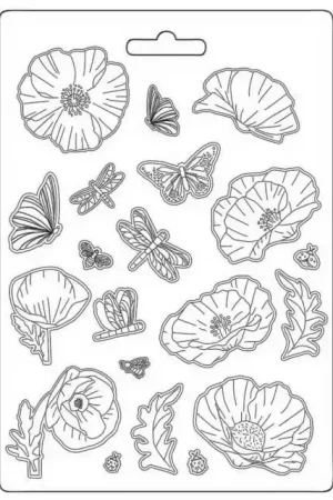 Popular MOLDE FLEXIBLE STAMPERIA A5 SUNFLOWER ART FIORI