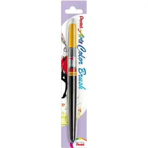 Imprescindible (Must-Have) Pincel "Colour Brush" recargable Pentel, Naranja Amarillo 140