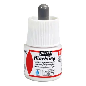 Pintura para marmoleado - Marbling PEBEO Blanco 45 ml. Últimas Unidades