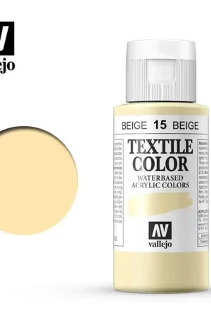 Disponible Ahora PINTURA TELA VALLEJO Nº15 BEIGE 60 ML