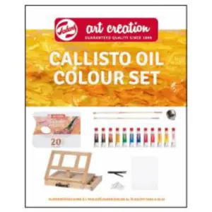 Venta Final Set Callisto Óleo Art Creation 12 colores (12 ml) + Caja Caballete