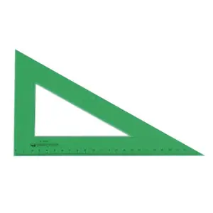Cartabon GRADUADO - CANTO BISELADO, 21 cm. verde Faber Castell ** Lujoso